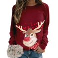 thumbnail image 1 of WILLBEST hoodies Merry Christmas Sweatshirt For Women Comfortable Funny Christmas Tree Truck Graphic Pullover Crewneck Loose Fit Blouse Tops homestuck hoodie, 1 of 4