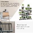 thumbnail image 2 of Metal Plant Stand, large indoor Plant Stands Decorative Black Steel Plant Shelf for Indoor Patio Garden Balcony and Yard,tall multi tier plant stand, 2 of 6
