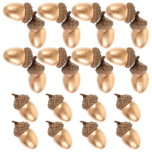 HONMEET Tsgiving Ornaments Foam Acorns Golden 40Pcs Diy Ornaments Home Decoration