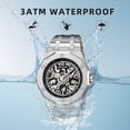 thumbnail image 5 of SKMEI Mens Luxury Skeleton Automatic Mechanical Wrist Watches Business Leisure Waterproof Luminous Pointer Self-Winding Wrist Watch, 5 of 10