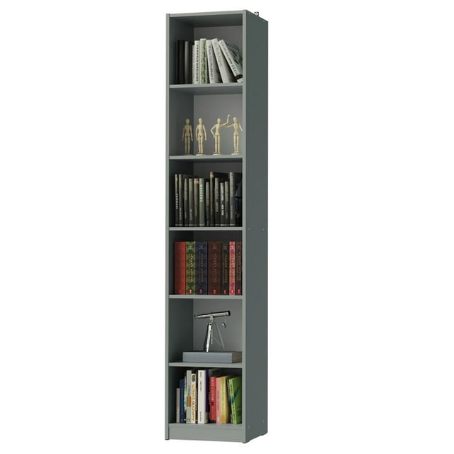 Estante Librero Organizador Madesa 6906 con 6 Nichos Gris
