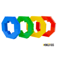thumbnail image 5 of Minizfigs Classic 2x4 Building Brick Play Set - 100 pcs - Compatible with All Major Brands, 5 of 8