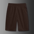thumbnail image 3 of Chiccall Mens Plus Size Athletic Quick Dry Shorts with Zipper Pocket Lightweight Elastic Waist Drawstring Running Shorts Brown 3XL, 3 of 5