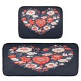 thumbnail image 2 of Kitchen Rugs and Mats【2 PCS】Non Skid Oil Pattern Of Heart Shaped Creative Kitchen Mat, 2 of 7