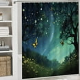 thumbnail image 5 of Landscape Butterfly Shower Curtain Sets with Rugs 4 Piece Rustic, 5 of 8