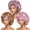 Pink, Purple and Bronze, variant on 3 PCS Satin Sleep Caps For Women Soft Band Hair Caps Hair Bonnet For Sleeping, Pink, Purple and Bronze