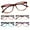 5 color, variant on BONCAMOR 5 Pack Reading Glasses for Women Blue Light Blocking Spring Hinge Fashion Print Reader