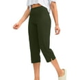 thumbnail image 6 of Plebaso Women's High Waisted Yoga Capri Pants with Pockets Stretch Lounge Workout Summer Pants for Women, 6 of 8