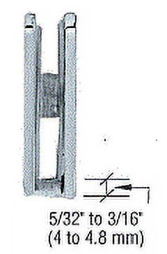 CRL UC66BN Brushed Nickel Junior Traditional Style Fixed Panel U-Clamp