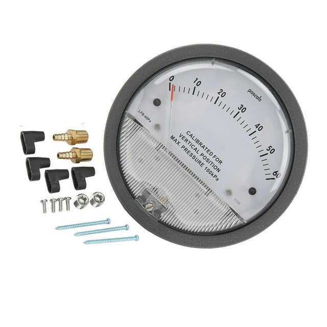 Speravity Precisión confiable del metro del indicador de presión diferencial del metro de medición del filtro del sitio limpio Pantallas optoelectrónicas 0-60Pa