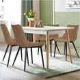 thumbnail image 3 of AVAWING Mid-Century Modern Dining Chairs Set of 2,  Leather Upholstered Leisure, Indoor, Brown, 3 of 6