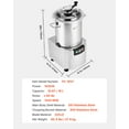 thumbnail image 6 of KFFKFF Commercial Food Processor 19 Quart Stainless Steel Grain Grinder 1500W Electric Food Cutter for Vegetables Fruits, 6 of 9