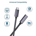 thumbnail image 2 of USB C Extension Cable?Stouchi 10gbps USB C 3.1 Male to Female Charging &Audio Data Transfer Cable Compatible for iPhone 12 Wireless Charger, Thunderbolt 3 MacBook Pro, Google Pixel 2 2 XL 3?, 2 of 3