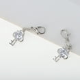 thumbnail image 5 of Unique Bargains 1 Pair Shoelace Charms Sparkly Gemstone Keys Decorative Shoe Clips Silver Tone, 5 of 5