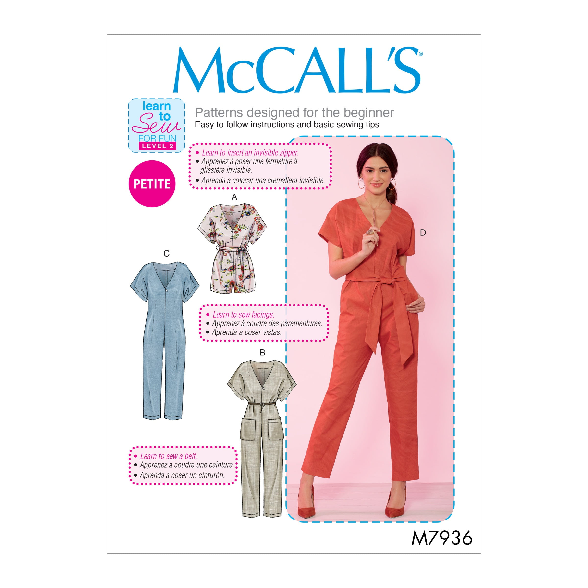 McCall Sewing Pattern - Multi-Size Pattern For Clothing, Sizes 6-8-10-12-14 - View #4