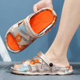 thumbnail image 1 of Nuevas pantuflas de verano para mujeres y hombres, zapatillas de playa, zapatillas suaves y gruesas con suela estampada, chanclas planas para parejas, sandalias para exteriores, zapatos 46 Gao Jinjia LED, 1 of 2