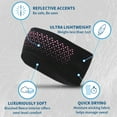 thumbnail image 6 of TrailHeads Tempo Running Headband | Ear Protection | Moisture Wicking Headband - black/pink reflective, 6 of 7