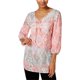 thumbnail image 1 of JM Collection Blusa túnica con collar estampado para mujer, rosa, grande JM Collection Sayo, 1 of 1