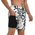 thumbnail image 3 of Haiem Hand Drawn Snake Mens Swim Trunks with Compression Liner 2 in 1 Swimming Shorts Stretch Swimwear Quick Dry,Board Shorts-3X-Large, 3 of 9