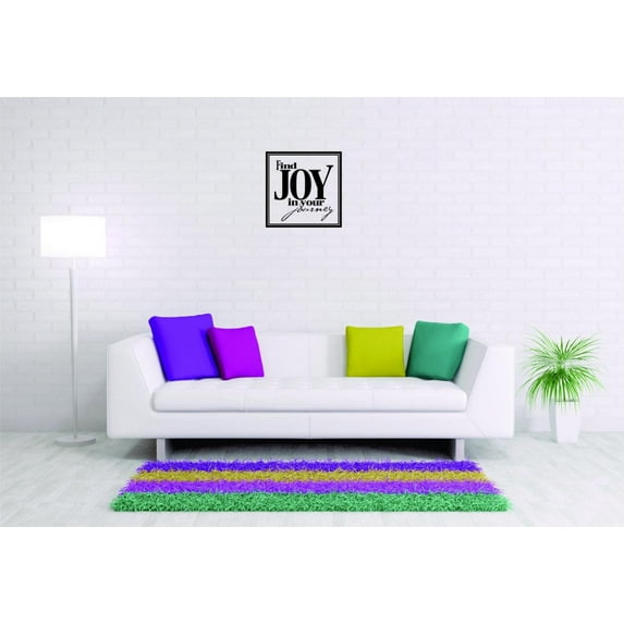 Custom Wall Decal Sticker : Find Joy In Your Journey. Text Lettering Life Quote Bedroom Living Room Home Decor :18 X18"