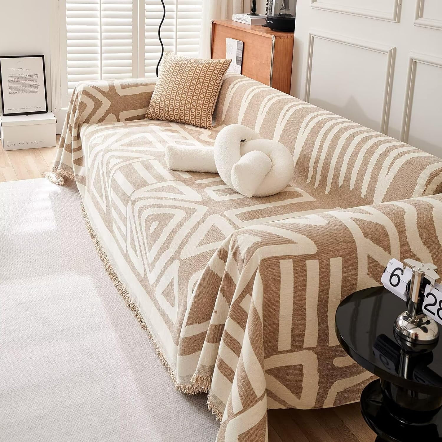 Inadays Sofa Cover Couch Cover Slipcovers Furniture Protector for Chair Loveseat Futon Sectional L Shape Sofa Boho Chenille