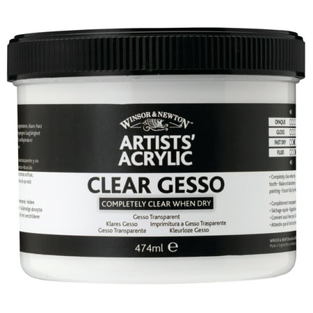 - Winsor & Newton Artists' Acrylic Gesso, 474ml Jar, Clear