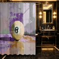 thumbnail image 2 of Erosebridal Lucky 8 Shower Curtain 72Wx72L Beige Bathroom Curtain, Beige Painterly, 2 of 5