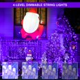 thumbnail image 2 of Luces navideñas JMEXSUSS 600 LED moradas de 168 pies para exteriores e interiores, 2 of 9