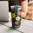 thumbnail image 4 of 20 Oz Pioneer Flower Coffee Tumbler Double Wall Insulated Stainless Steel Water Bottle | Metal Reusable Thermoses Flask with Cup Cap | Leak & Sweat Proof with Anti-Dust Lid, 4 of 7