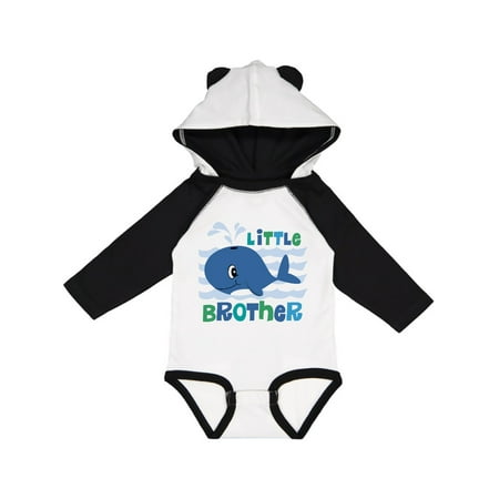 

Inktastic Whale Little Brother Gift Baby Boy Long Sleeve Bodysuit