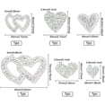 thumbnail image 6 of 6Pcs Heart Shape Rhinestone Patches Silver Heart Rhinestone Appliques Shinny Heart Shape Crystals Appliques, 6 of 9