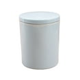 thumbnail image 2 of AuroraX Affordable Luxury Desk Trash Can with Push-Button Lid 2.3L Light Blue Small Wastebaskets Round Minimalist Plastic Trash Bin for Dormitory Bedroom Office, 2 of 6