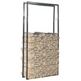 thumbnail image 1 of vidaXL Firewood Rack Black 100x25x200 cm Steel, 1 of 5
