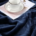 thumbnail image 6 of PiccoCasa Decorative Throw Blanket Flannel Fleece Blanket for Couch Dark Blue Queen (90"x90"), 6 of 8