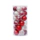 thumbnail image 4 of Bewildely 30 Uds. De bolas colgantes para árbol de Navidad, hogar, oficina, centro comercial, árbol, bolas de plástico, decoración colgante, adorno Kits de decoración para fiestas oro rojo Bewildely HA000435-05B, 4 of 6