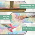 thumbnail image 4 of ZENELESS Indoor Fluffy Rug,5x7 Tie-Dye Rainbow Fuzzy Non-Slip Carpets for Living Room Bedroom Home Decor, 4 of 7