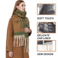 thumbnail image 3 of Bufanda cálida para mujer, chal colorido, suave y cómodo, elegante para clima frío, bufanda con flecos gruesos de jacquard con diseño de sequoia, bufanda larga de moda, borlas de cola de, 3 of 5