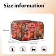 thumbnail image 5 of Xecao Vibrant Floral Collage Portrait Print 4 Slice Toaster Cover with Pockets, Small Appliance Cover, Dust and Fingerprint Protection, Machine Washable, 5 of 7