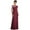 Red, variant on XZNGL Long Sleeve Dress Womens Fashion Long Dress Lace Splicing O-Neck Mid Sleeve Evening Dress Long Lace Dress