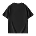 thumbnail image 6 of Girls Shirts Size 7-8 Short Sleeve Casual Round Neck Fashion Cute Print T-Shirt Soft and Comfortable Oversized Pullovers(Solid, A01-Black, 7-8 Years), 6 of 6