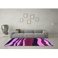 thumbnail image 3 of Ahgly Company Indoor Rectangle Abstract Purple Modern Area Rugs, 8' x 12', 3 of 4