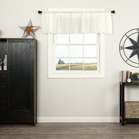 Tobacco Cloth Antique White Prairie Swag Fringe Set 36x36x18