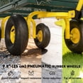 thumbnail image 4 of Outsunny Garden Cart with Removable Sides to Convert into Flatbed, Green, 4 of 10