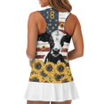 thumbnail image 5 of Whosucclay Cows Sunflowers Golf Shirt for Ladies, Casual Golf Half Zip Shirt Zip Up Personalized Sleeveless Workout Shirts, 5 of 7