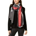 thumbnail image 1 of Calvin Klein Écharpes Logo Colorblock pour Femmes, Noir/rouge, 1 of 1