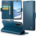 thumbnail image 1 of WWS-Étui pour Samsung Galaxy A26 Étui Portefeuille avec Porte-Cartes, Support RFID Blocage Fermeture Magnétique Antichoc Étui Protecteur en Cuir PU pour Samsung A26 Portefeuille à Rabat - Bleu, 1 of 4