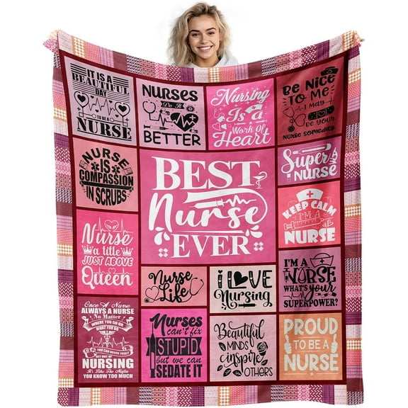 Nurse Gifts for Women, RN Gifts for Nurses Female, Gift for Nurses Women, Nurse Blanket for Women, Nurse Practitioner Gifts for Women, Nurse Blankets and Throws Gift 60" X 50"