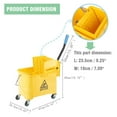thumbnail image 5 of Samger Heavy Duty Mop Bucket with Wringer on Wheels 5 Gallon Plastic Tandem Mopping Bucket 21 Quart Portable Mop Bucket for Household and Use, Yellow, 5 of 9