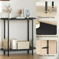 thumbnail image 5 of Narrow Console Table, 2-Tier Small Entryway Table, 29.5" Thin Sofa Table with Storage, Behind Couch Table, Display Table, for Living Room, Hallway, Entryway, Black CT01BB, 5 of 17