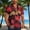 Shirts-4Red, variant on LEKWK Hawaiian Shirts for Men Beach Button Down Casual Shirts Short Sleeve Collared Lightweight Print Tops Loose Fit Beach Resort Vacation Wear Multicolor XL